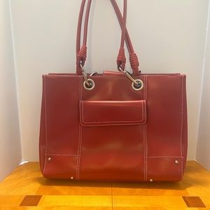 Wilson Leather Women’s Red Laptop Tote